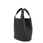 Hermes Tote in the Loop 18 Black Gold Taurillon Clemence Swift — view 2