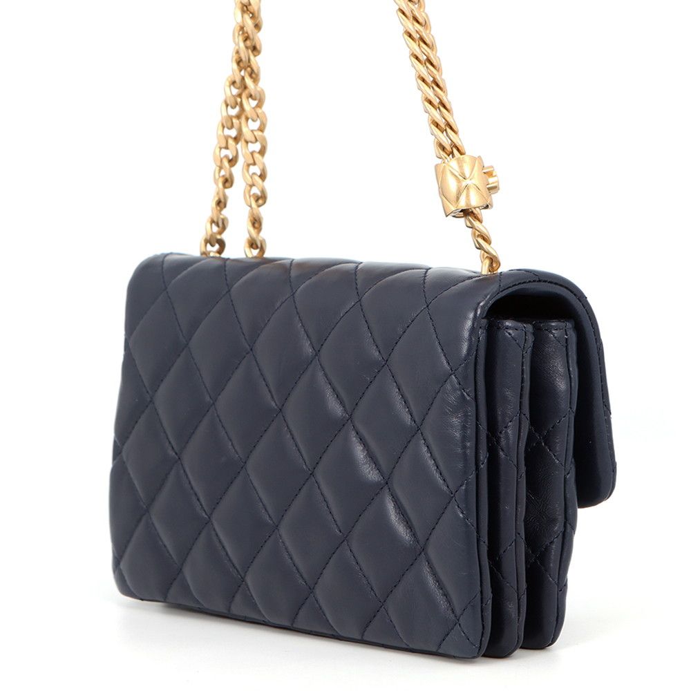 Chanel Chain Shoulder Bag Quilted 20 CC Logo Lambskin — view 2