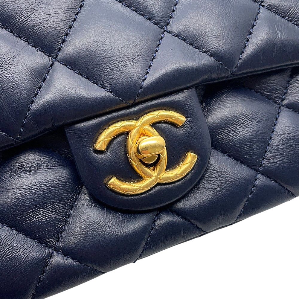 Chanel Chain Shoulder Bag Quilted 20 CC Logo Lambskin — view 7