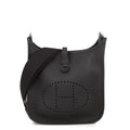 Hermes Shoulder Bag Evelyne 3 23 Black Silver Taurillon Clemence