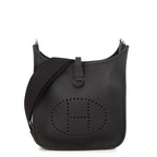Hermes Shoulder Bag Evelyne 3 23 Black Silver Taurillon Clemence