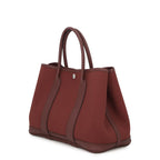 Hermes Tote Garden Party TPM Rouge Ash Silver Toile Military Negonda — view 2