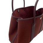 Hermes Tote Garden Party TPM Rouge Ash Silver Toile Military Negonda — view 8