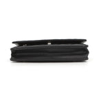 Chanel Chain Wallet Classic Quilted CC Logo Caviar Leather Black Shoulder — view 3