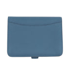 Hermes Coin Case Dogon Col Vert Silver Swift Wallet Purse — view 3