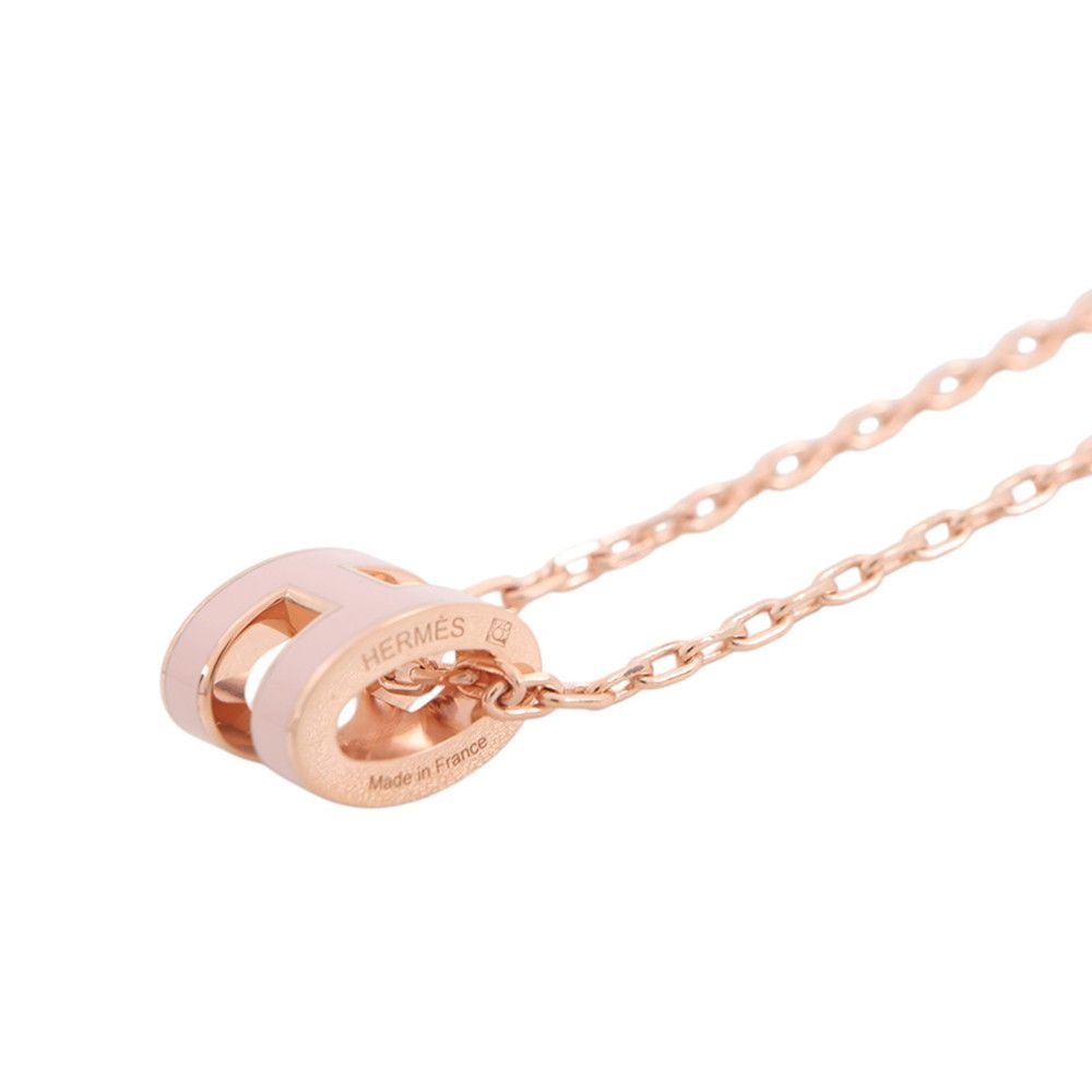 Hermes Necklace Pop Rose Dragee Pink Gold — view 2