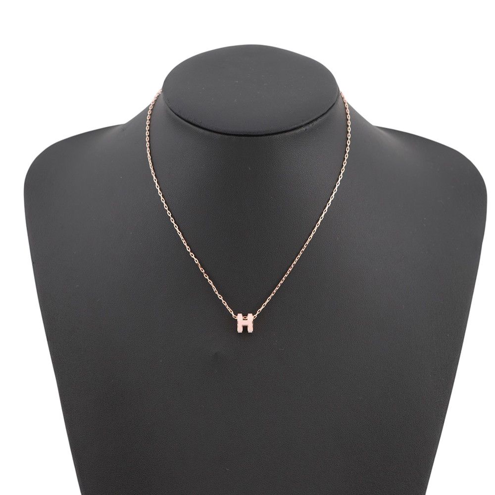 Hermes Necklace Pop Rose Dragee Pink Gold — view 4