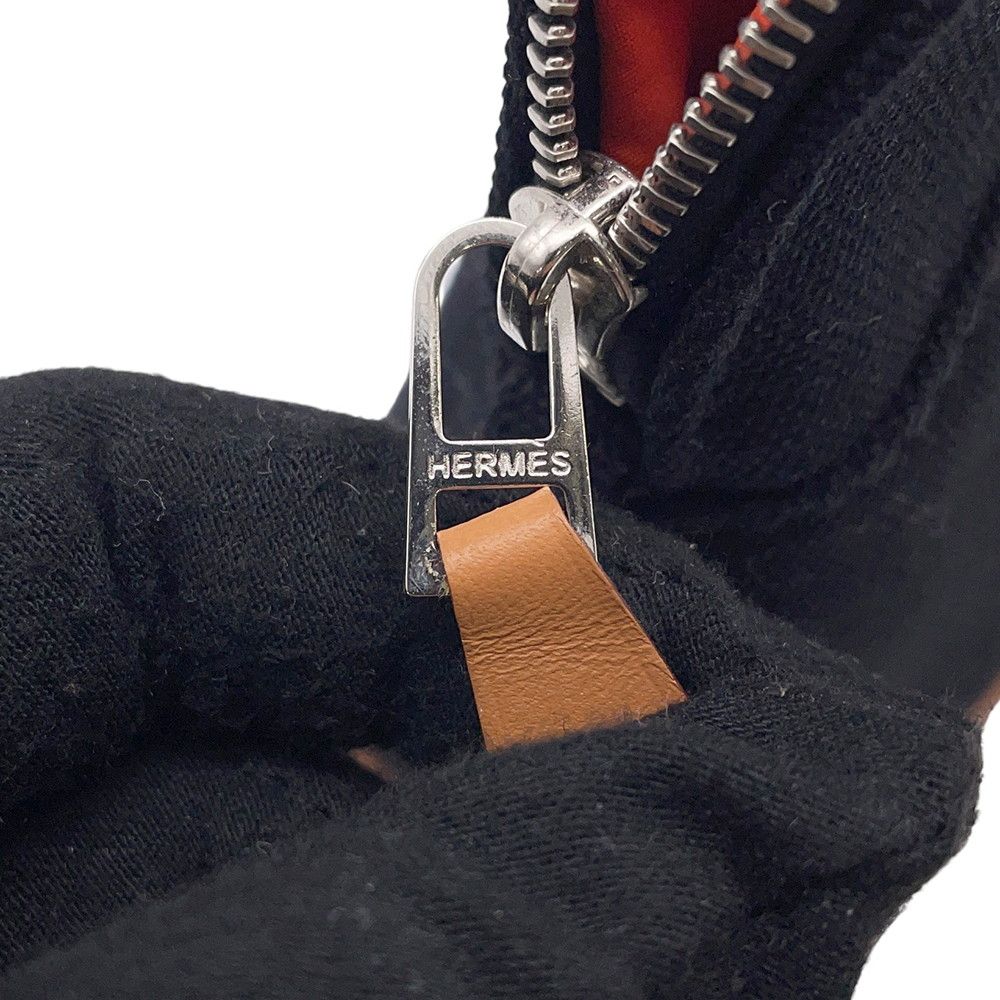 Hermes Pouch Bolide Mini Black Silver Cotton Case — view 6