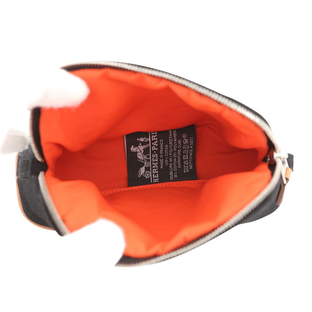 Hermes Pouch Bolide Mini Black Silver Cotton Case — view 4