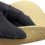 Chanel Straw Hat CC Logo Ribbon M Hat Black — view 9