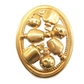 Dior Perfume Motif Brooch Gold