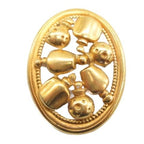 Dior Perfume Motif Brooch Gold