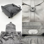 Chanel CC Logo Turnlock Backpack Leather Black Vintage — view 8
