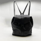 Chanel CC Logo Turnlock Backpack Leather Black Vintage