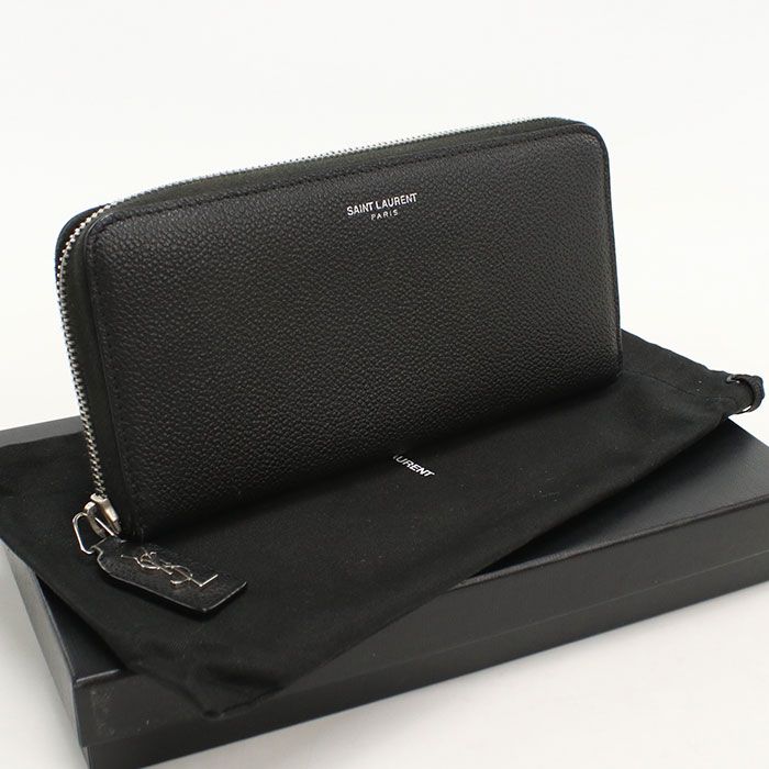 Saint Laurent Zip Around Wallet Classic Calf