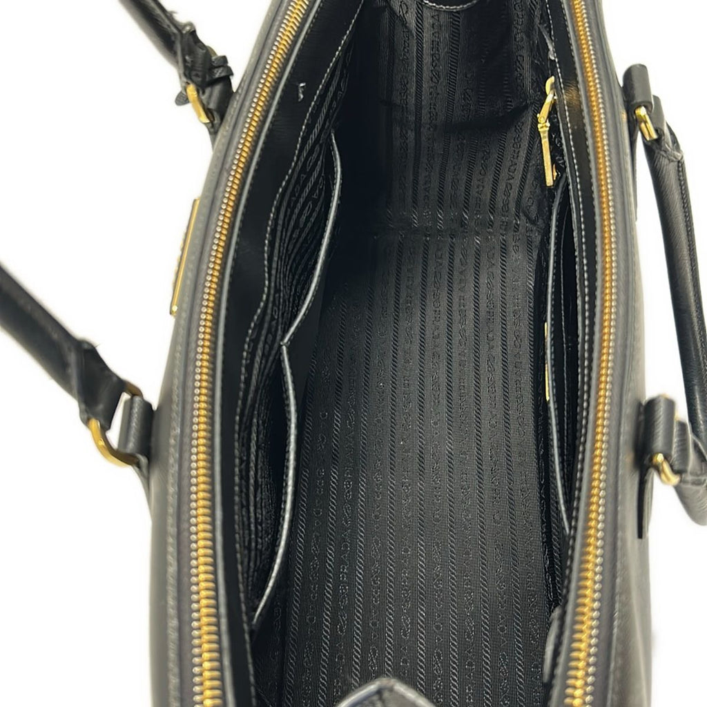 Prada Tote Vintage Galleria Large Black Leather — view 7