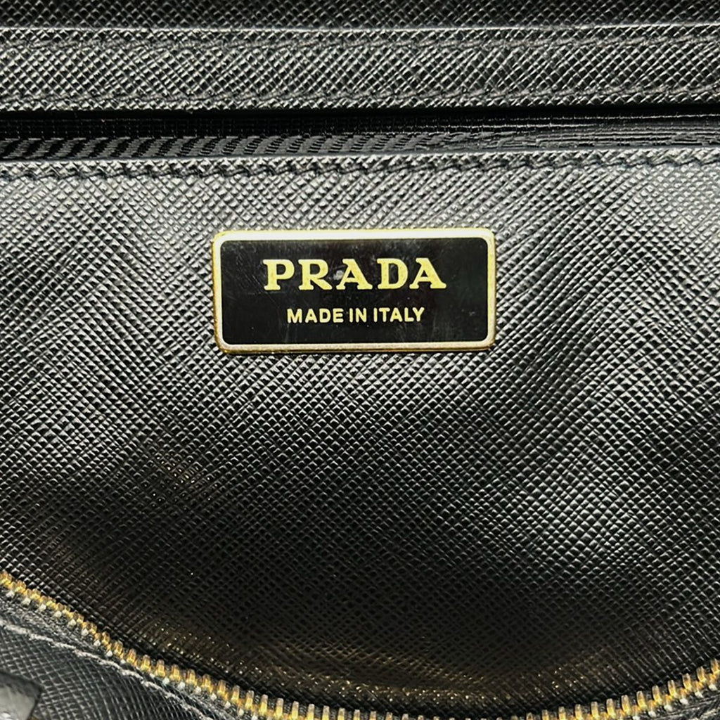 Prada Tote Vintage Galleria Large Black Leather — view 9