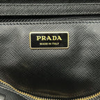Prada Tote Vintage Galleria Large Black Leather — view 9
