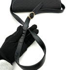 Gucci Shoulder Bag Micro GG Canvas Leather Black Vintage — view 6