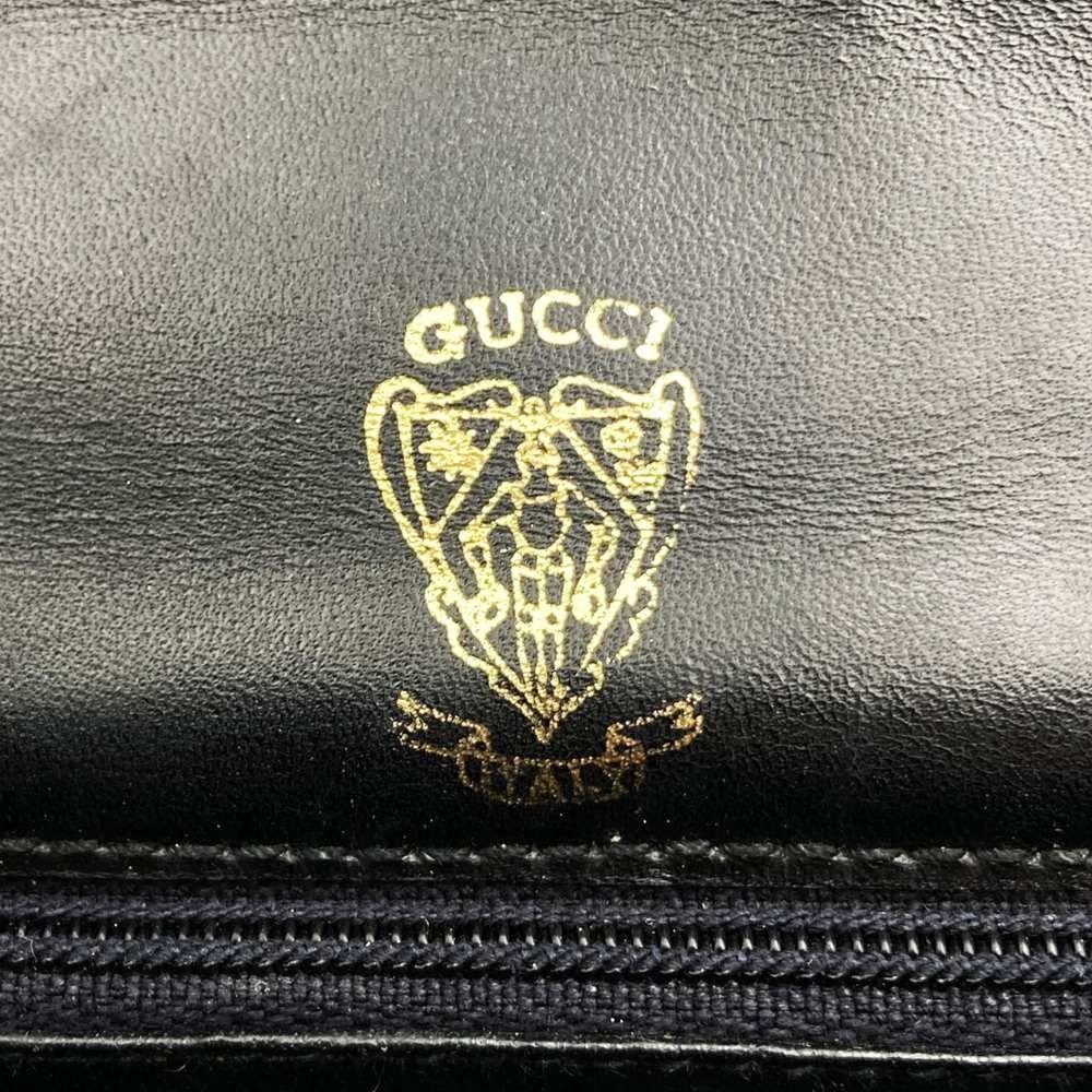 Gucci Shoulder Bag Micro GG Canvas Leather Black Vintage — view 8