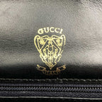 Gucci Shoulder Bag Micro GG Canvas Leather Black Vintage — view 8