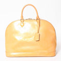 Louis Vuitton Monogram Vernis Alma GM Tote Purse Handbag Beige