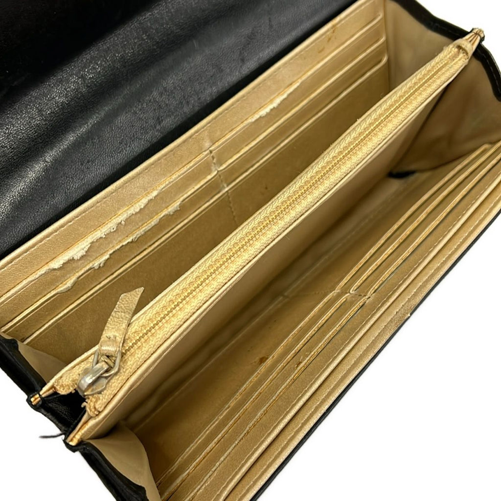 Chanel Wallet Camellia Black Gold Lambskin — view 4