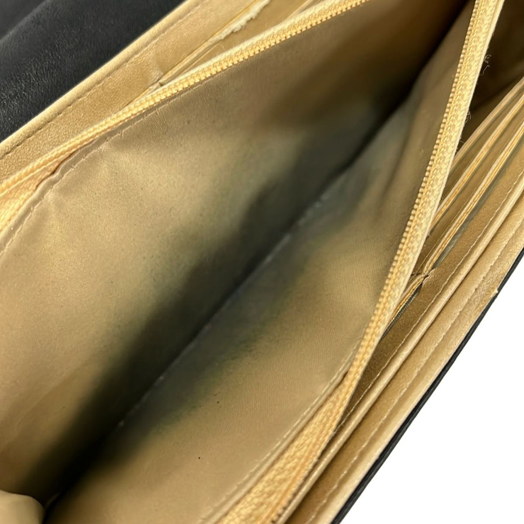 Chanel Wallet Camellia Black Gold Lambskin — view 5