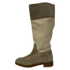 Louis Vuitton Long Boots 37 Beige Gray Brown Monogram
