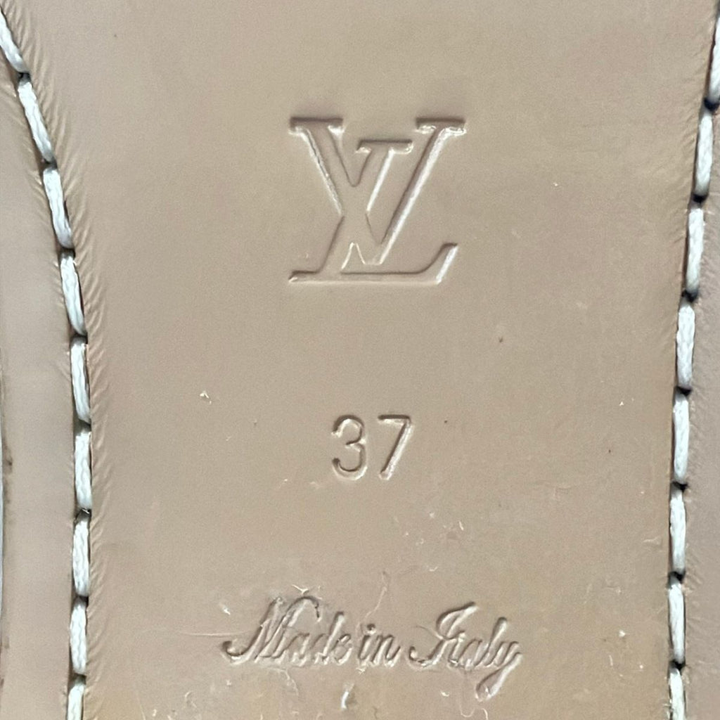 Louis Vuitton Long Boots 37 Beige Gray Brown Monogram — view 6