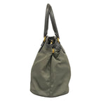 Prada Tote Khaki Dark Gray Leather — view 4