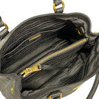 Prada Tote Khaki Dark Gray Leather — view 7