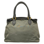 Prada Tote Khaki Dark Gray Leather — view 3