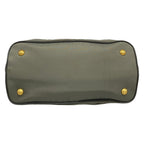 Prada Tote Khaki Dark Gray Leather — view 5