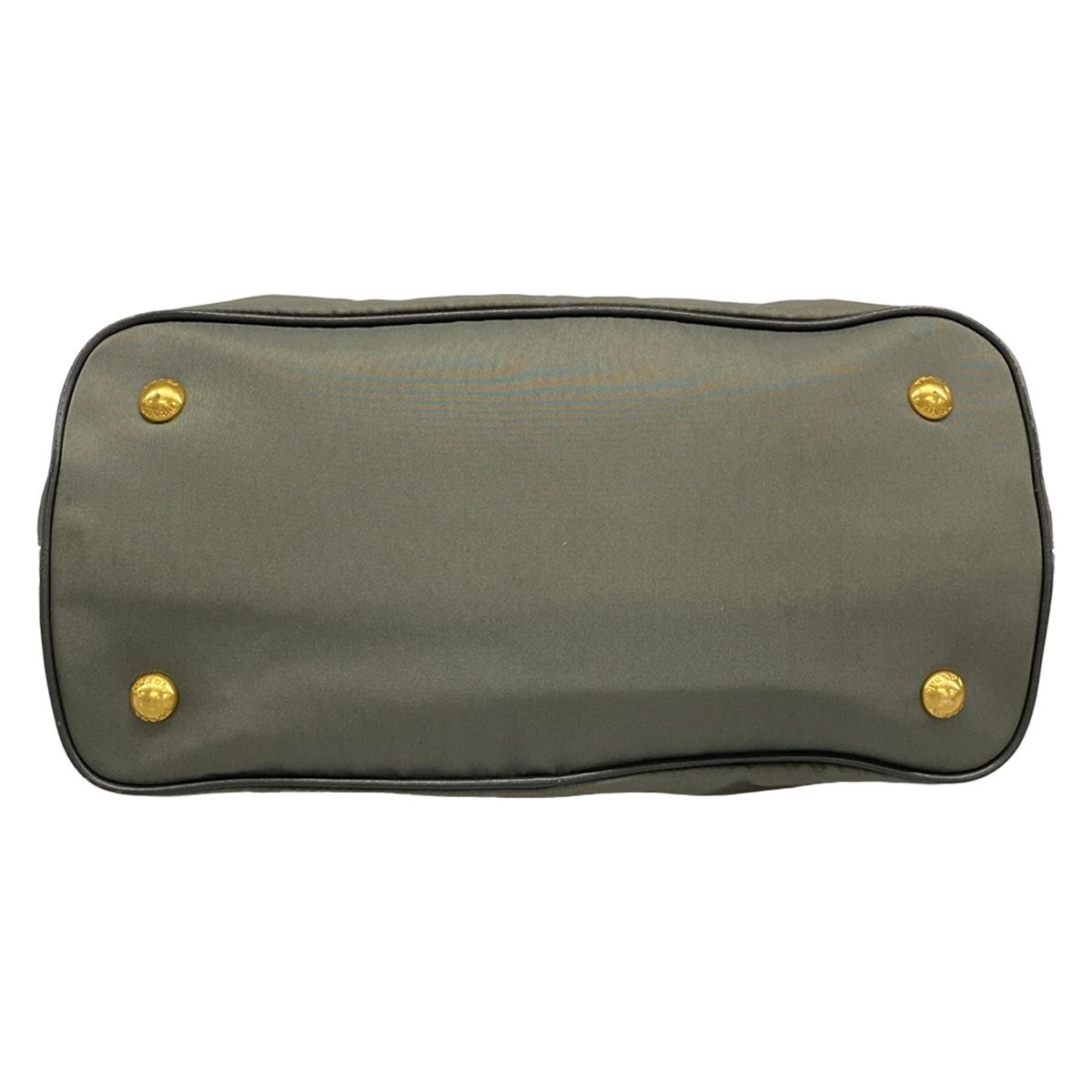 Prada Tote Khaki Dark Gray Leather — view 5