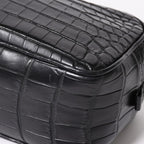 Bottega Veneta Croco Embossed Travel Pouch Black Matte — view 8