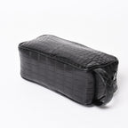 Bottega Veneta Croco Embossed Travel Pouch Black Matte — view 5