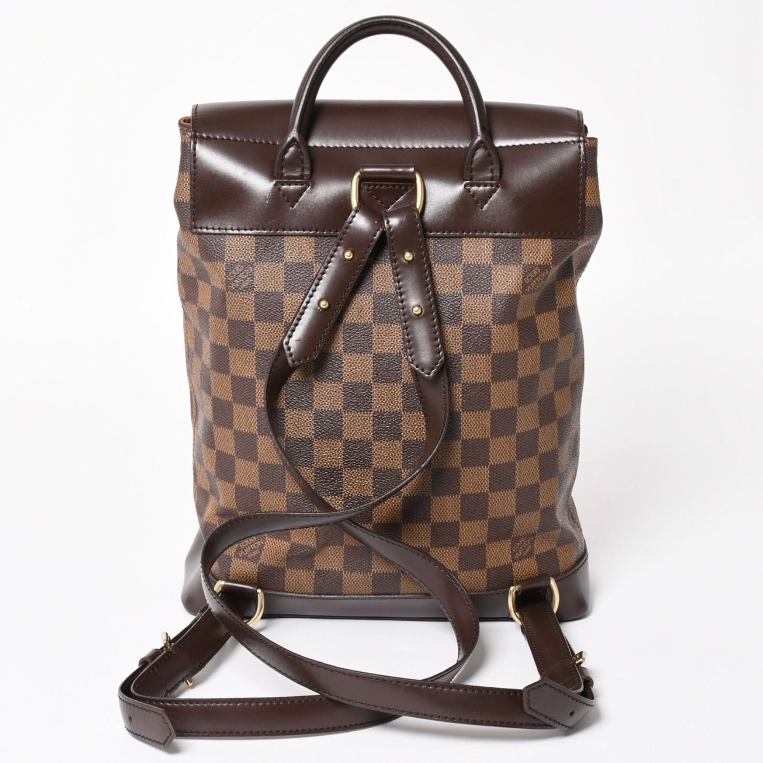 Louis Vuitton Damier Soho Backpack Brown Leather — view 2