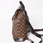 Louis Vuitton Damier Soho Backpack Brown Leather — view 4