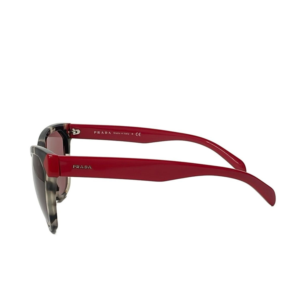 Prada Sunglasses Red Dark Brown Beige Eyewear — view 2