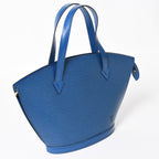 Louis Vuitton Tote Bag Saint Jacques Epi Leather Blue Gold VI — view 3