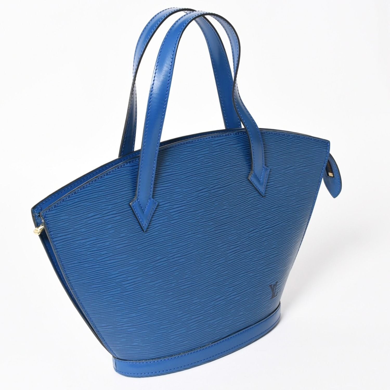 Louis Vuitton Tote Bag Saint Jacques Epi Leather Blue Gold VI — view 3