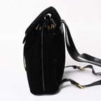 Saint Laurent Vicky Small Backpack Velvet Gold — view 4