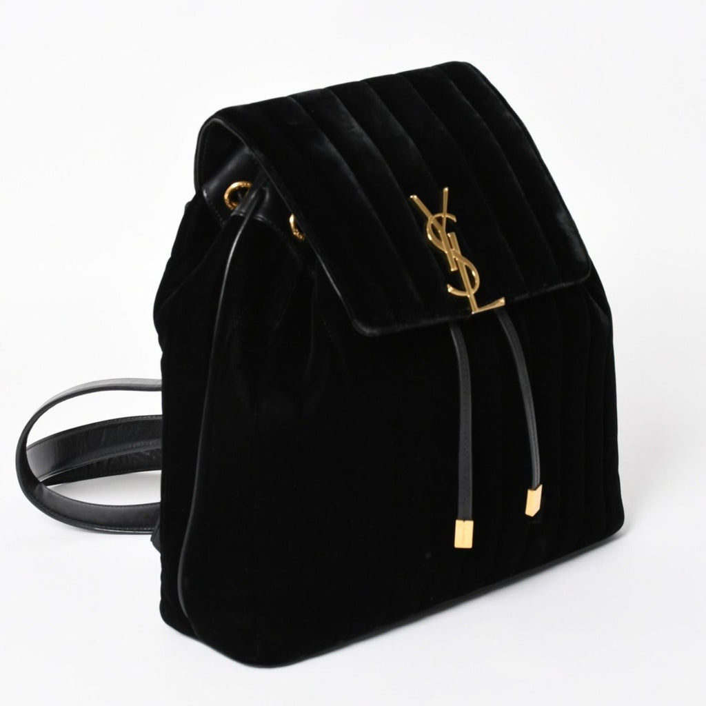 Saint Laurent Vicky Small Backpack Velvet Gold — view 3