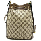 Gucci Shoulder Bag Drawstring Sherry GG Supreme Leather Vintage — view 7