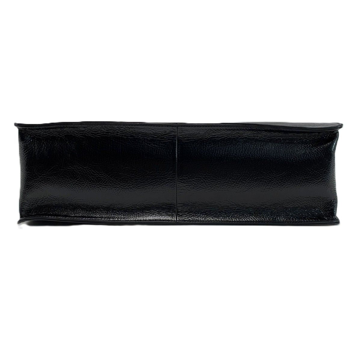 Chanel CC Logo Chain Shoulder Shiny Aged Calfskin Black with Card Tote — view 3