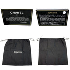 Chanel CC Logo Chain Shoulder Shiny Aged Calfskin Black with Card Tote — view 8