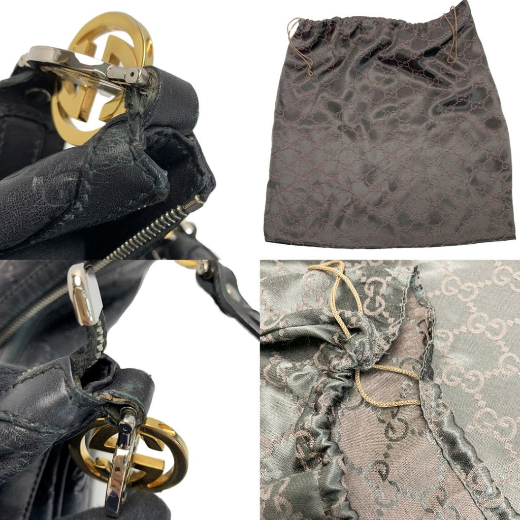 Gucci Shoulder Bag Guccissima Leather Black — view 8