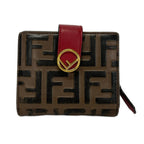 Fendi Bifold Wallet Zucca Pattern Is Brown Dark Multi Leather
