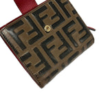 Fendi Bifold Wallet Zucca Pattern Is Brown Dark Multi Leather — view 7